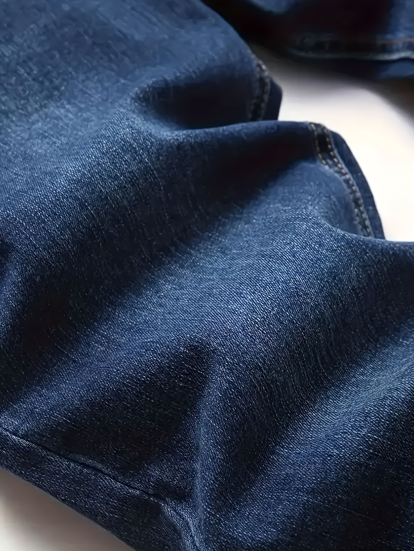 slim fit cotton jeans mens casual solid color mid stretch denim pants for spring summer details 4