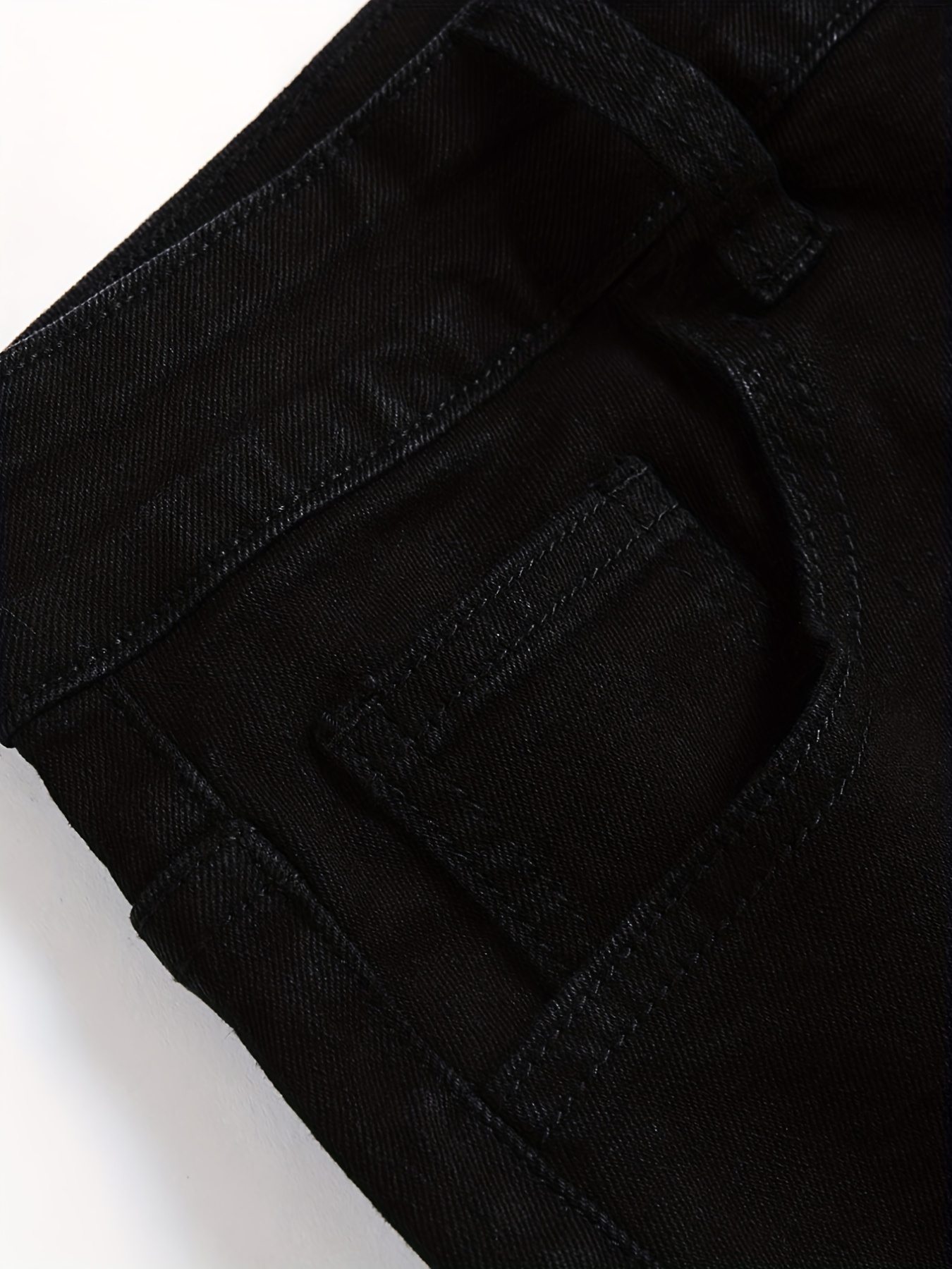 slim fit cotton jeans mens casual solid color mid stretch denim pants for spring summer details 18